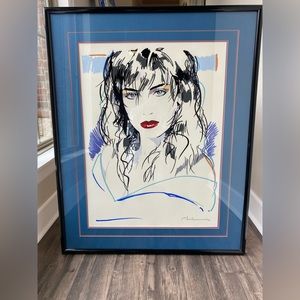 DENNIS MUKAI-CAREN PETERSON 'BLUE EYES' LITHO-HAND SIGNED